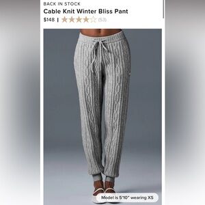 ALO Yoga Cable Knit Winter Bliss Pant
